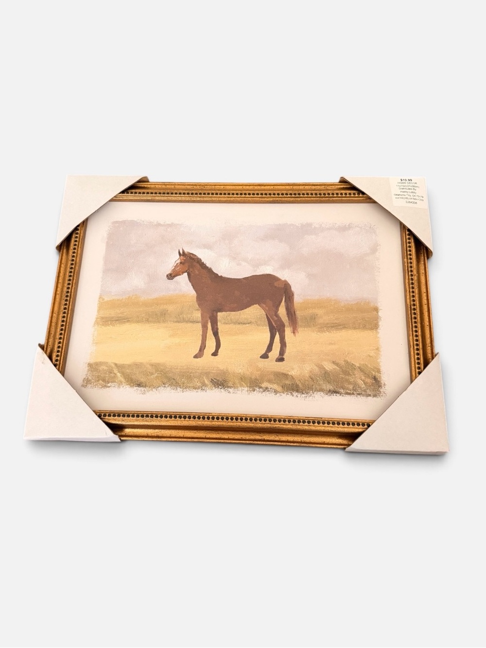 Hobby Lobby Horse Wall Art Gold Frame 11x15 Equestrian Decor